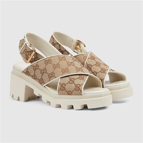 gucci thick sole sandals|authentic Gucci sandals women.